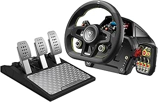Turtle Beach VelocityOne Race Wheel & Pedal System Licensed for Xbox Series X|S, Xbox One, Windows PCs – 7.2Nm Direct Drive Force Feedback, 3 Pedals & Magnetic Paddle Shifters, Hall Effect Sensors