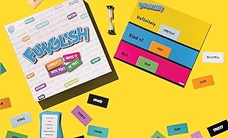 AreYouGame.com Funglish Word Guessing Party Game – Fast-Paced Family Game for Ages 12+, Includes 50 Cards & 120 Clue Tiles, Great for Game Night & Group Play