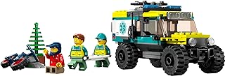 40582 City 4x4 Off-Road Ambulance Rescue Limited Edition 2023 Set 6+ 162 Pieces with Cool Off-Road Vehicle and 3 Minfigures, Yellow Green and Red as Main Colours