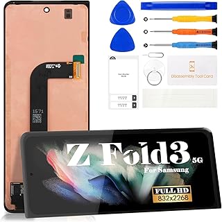 Incell for Samsung Galaxy Z fold 3 5G LCD Display for Samsung Galaxy Fold 3 5G Screen Replacement SM-F926B SM-F926U Touch Screen Digitizer Assembly with Repair Kits(Without Frame,Black)