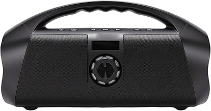 Outdoor Bluetooth 5.3 Speaker, 120W Powerful Bass Subwoofer with RGB Lights, IPX7 Protection Portable Speaker with 12000mAh Battery for Garage, Camping and Beach