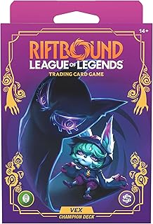 Riftbound: League of Legends TCG Unleashed - Champion Deck: Vex - Ready-to-Play Character, Trading Card Game, Battle Deck-Building, Play Slow & Steady