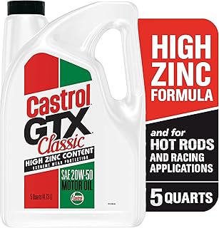 GTX Classic 20W-50 Conventional Motor Oil, 5 Quarts