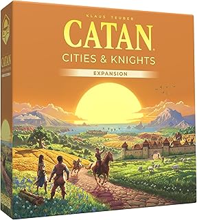 Cities & Knights Board Game Expansion (6th Edition) Enhance Gameplay with New Challenges! Strategy Game for Kids & Adults, Ages 12+, 3-4 Players, 90 Minute Playtime, Made by Catan Studio