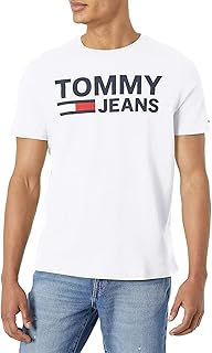 Mens Short Sleeve Tommy Jeans Logo T-Shirt