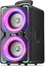Large Bluetooth Speaker: 240W Peak Powerful Loud Sound with Deep Bass, 15H Playtime, Fast Charge, TWS, Portable Wireless Speakers for Outdoor, Party, Beach, Backyard, Home, Outside (Black)