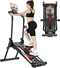 YOLEO Adjustable Resistance Stair Steppers for Exercise at Home, Folding Cardio Stairmaster with 3 Workout Modes & Oversized Pedal,90% Pre-Assembled Stair Climber with Handlebar for Full Body Workout