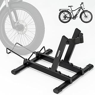 Favoto Bike Stand for E-Bikes, Road & Mountain Bicycles – Adjustable Indoor Floor Garage Storage Rack for 20"-29" Bikes and Fat Tires up to 4.0"