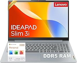 IdeaPad Slim 3i • 15.6" FHD Laptop with Microsoft 365 Included • Intel 4 Cores • 128GB SSD • LPDDR5RAM • Privacy Shutter • Dolby Audio • Win 11