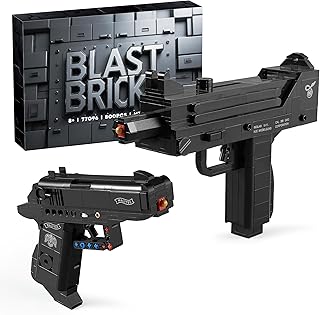 Gun Building Blocks Sets Compatible with Lego, MAC-10 and PPK Military Model Kit with 800 Pieces, Build, Play, Display and Collect Birthday Idea for Kids 8+, Teens and Adults