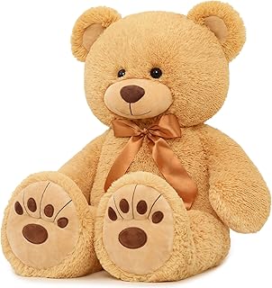 MorisMos 36in Giant Teddy Bear Stuffed Animal, Big Soft Teddy Bear Plush, Cuddly Large Bear Gift for Women, Girls, Boys Birthday, Christmas, Baby Shower
