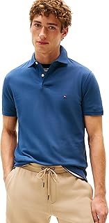 Men's Short Sleeve Polo Shirts in Regular Fit with Stretch and Organic Pique Cotton