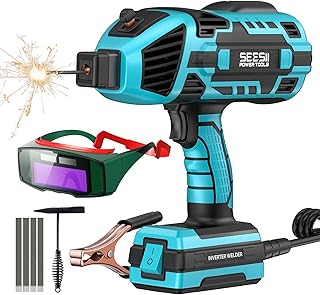Seesii Portable Welder Handheld, 110V 120A Portable Welding Machine with Goggles & Chipping Hammer, Compatible with for 3/32"-1/8" Rods, Suitable for Home DIY Repair and Automotive Repair Welding