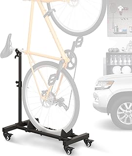 Sttoraboks Vertical Bike Stand, Freestanding Bike Rack Garage Storage Upright Bicycle Floor Stand Indoor Bike Holder with Adjustable Height for Garage & Apartment - for Wheels Sizes up to 29”