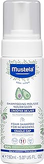 Mustela Foam Shampoo for Newborns - Baby Shampoo for Cradle Cap with Naturally Derived Avocado Oil Polyphenols - Fragrance-Free - 5.07 fl. oz