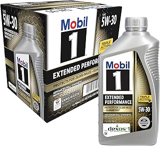 Mobil 1 Extended Performance Full Synthetic Motor Oil 5W-30, 6-pack of 1 quarts