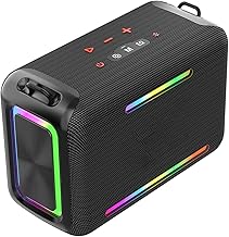 120W Portable Speaker, Powerful Bass Wireless Bluetooth 5.3 Speaker with RGB Lights and 24000mAh Battery for Party Camping Outdoor (Black)