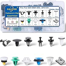 120pcs fits Fiat 500 500X 500L Body Interior and Exterior Retainer Fastener Clip Assortment Hood Bumper Fender Flare Molding Retainer Door Trim Panel Clips
