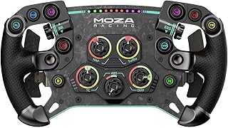 MOZA GS V2P Racing Steering Wheel for PC, 300mm GT driving Wheel sim racing gaming car Wheel, All-aluminum Quick Release, 8-color RPM LED Light