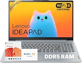 IdeaPad Slim 3i 15.6" FHD Laptop • Microsoft Office 365 • Intel 4 Cores • DDR5 • 128GB SSD • Military-Grade • Windows 11 • Quick Setup, Lightweight • Essential Laptop