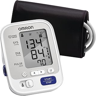 5 Series Upper Arm Blood Pressure Monitor; 2-User, 100-Reading Memory, Soft Wide-Range Cuff, #1 Dr. Recommended by Omron, White, Large