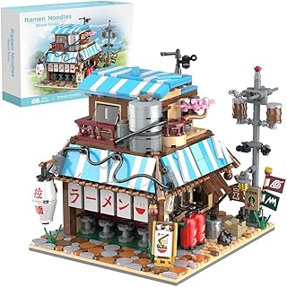 Japanese Ramen Shop Building Blocks Set - Mini Brick Simulation Architecture Construction Toy Ideal Gift Choice for Adult Teen 14+