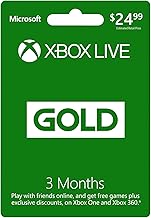 Microsoft Xbox Live 3 Month Gold Card (Physical Card)