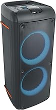 Rock Party 9 1000W Portable Bluetooth Speaker, Dual 8" Woofers, Deep Bass, LED Lights, Karaoke Mic/Guitar Inputs, for Parties and Outdoor Events