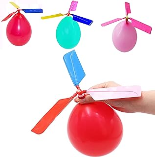 Kids Toy Balloon Helicopter (12 pack) Children's Day Gift Party Favor easter basket, stocking stuffer or birthday! Flying Toys for Boys and Girls - Outdoor Sport Toy for 8 9 10 Year Old