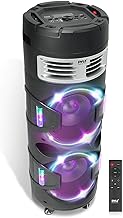 Portable Bluetooth PA Speaker System - 1200W Outdoor Bluetooth Speaker Portable PA System w/TWS Function, Microphone in, Flashing DJ Party Lights, USB Reader, FM Radio - PBMSPG82.5