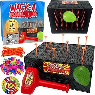 Wack A Balloon Pop Game for Kids and Family, Interactive Balloon Popping Board Activity, Tabletop Party Play for Family Night, Birthday Gift Ages 4+