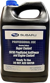 Subaru Genuine Super Coolant Blue Prediluted SOA868V9272 1 Gallon Pre Mixed 50/50 2009 and Newer Ascent BRZ Crosstrek Forester Impreza Legacy Outback WRX