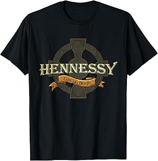 Hennessy Irish Surname Hennessy Family Name Celtic Cross T-Shirt