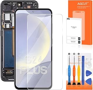 OLED for Samsung Galaxy S24 Plus Screen Replacement for Samsung S24 Plus LCD Display SM-S926B SM-S926U LCD Digitizer Touch Screen Assembly with Frame(Original Size,Support Fingerprint)