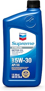 Chevron Supreme SAE 5W-30 Supreme Motor Oil - 1 Quart Bottle (83723)