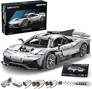 C61503W Mercedes-AMG ONE Builidng Block Set, 1:8 Mercedes AMG Speed Champion Brick Model with Ejection Start Gameplay, Super Car Collection Toy Sets for Adults (3295PCS)