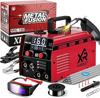 160Amp 3 IN 1 Welder, Flux Core Welder/Lift TIG/Stick Welding Machine, Auto Darkening Welding Glasses MIG Welder, Portable MINI Welder Machine 110V, Gasless MIG Welder with IGBT Inverter