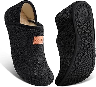 House Slippers for Women Men Indoor Barefoot Slippers Socks Furry Slip on House Shoes Cozy Comfy for Home Bedroom Travel Yoga
