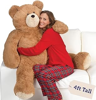 Vermont Teddy Bear | Giant Stuffed Animal | Eco Friendly Big Teddy Bear, Stuffed in Vermont USA | 4 FT | Plush Gift for Kids & Adults | Big Bear Collection