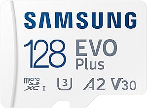 EVO Plus microSD Memory Card + Adapter, 128GB microSDXC, Speeds Up to 160 MB/s, UHS-I, C10, U3, V10, A3, Upgrade Storage for Phones, Tablets, Gaming Consoles, DSLR Cameras, PCs, MB-MC128SA/AM