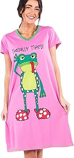 Women's Novelty Nightshirt – Funny Cotton Nightgown, Cute V-neck Sleep Shirts, Women’s Sleepwear