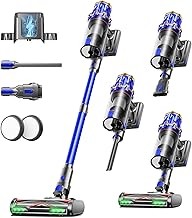 Cordless Vacuum Cleaner, Upgraded 650W 55KPA 70Mins Vacuum Cleaners for Home with Self-Standing Vacuum Cleaner Stick, Anti-tangle Wireless Vacuum, OLED Screen 1.8L Cup for Pet Hair/Carpets/All Floor