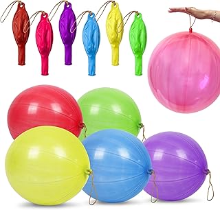Giraffe 18 Inch Large Thick Latex Neon Rubber Punch Balloons Heavy Duty for Kids 30 Pack Ballons Bulk - Balloons Party Favors 4-8, 6 to 8, 8-12 Punching Baloons - Stocking Stuffers for Kids