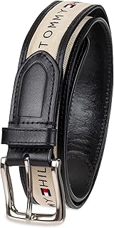 Men's Fabric Inlay Casual Belt With Classic Harness Buckle