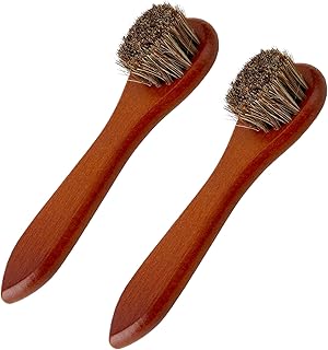 lasuroa 2pcs Baseball Glove Brush, Small Baseball Glove Scrub Horsehair Brushes Gentle Routine Maintenance Horse Hair Bristles Practical Cleaning Supply Accessories for Deep Clean