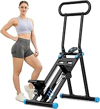 HXD-ERGO Stair Stepper for Home, New Version 6 Adjustable Resistance Vertical Climber Cardio Exercise Machine, Folding Stair Climber for Full Body Workout with Adjustable Handlebar