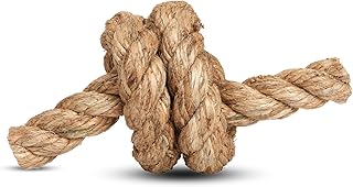 Decorative Door Stopper, Handmade Sisal Sailor Knot Door Stop with Handle, Heavy Weighted 1.9 lbs Doorstop for Bottom of Door, Farmhouse Nautical Home Decor for Bedroom Living Room (12 Inch)