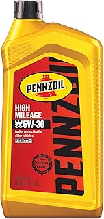 Pennzoil High Mileage 5W-30 Motor Oil, 1 Quart