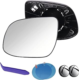 EAP Driver Side Mirror Glass Compatible With Hyundai Accent 2010-2011, Kia Rio 2010-2011, Heated, 876111E500