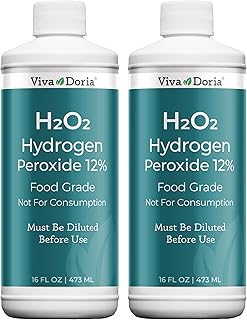 Viva Doria H2O2 Hydrogen Peroxide 12% Aqueous Solution - Food Grade, 16 Fl Oz (2)